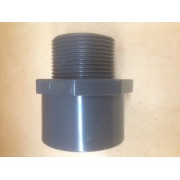 UPVC MALE ADAPTER, 1 1/4 INCH, ANSI SOCKET ONE END, MALE THREAD OTHER END